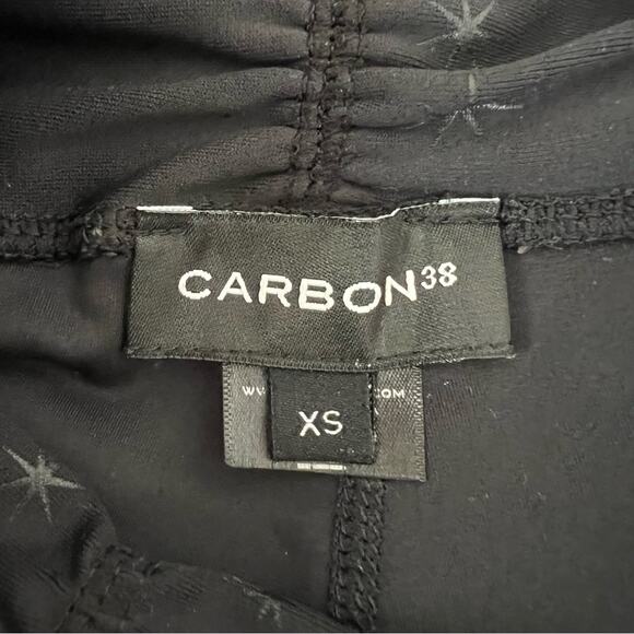 Carbon38 Nova Star Print Leggings Ruched Waistband black gray - Picture 11 of 12